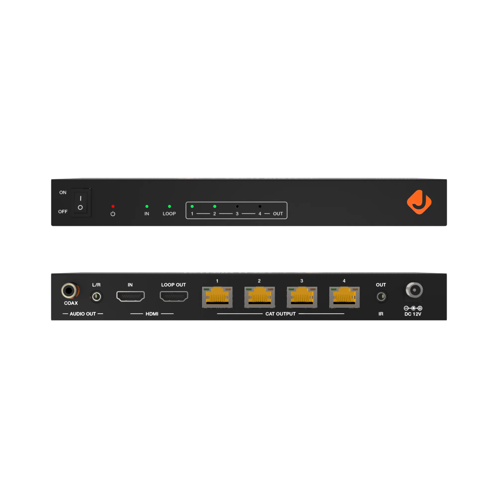 4K 60Hz 1x4 HDMI Extender Splitter Over Ethernet w/ PoC - Image 3